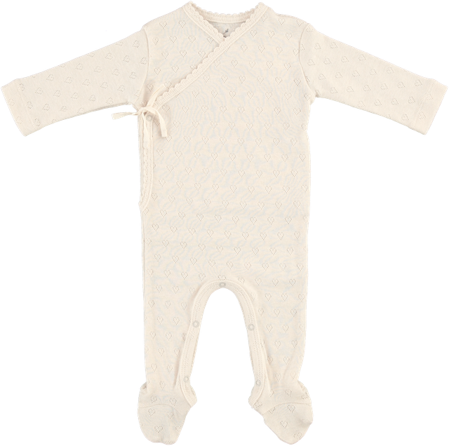 Bebe Heart Wrap Footie Natural Heart