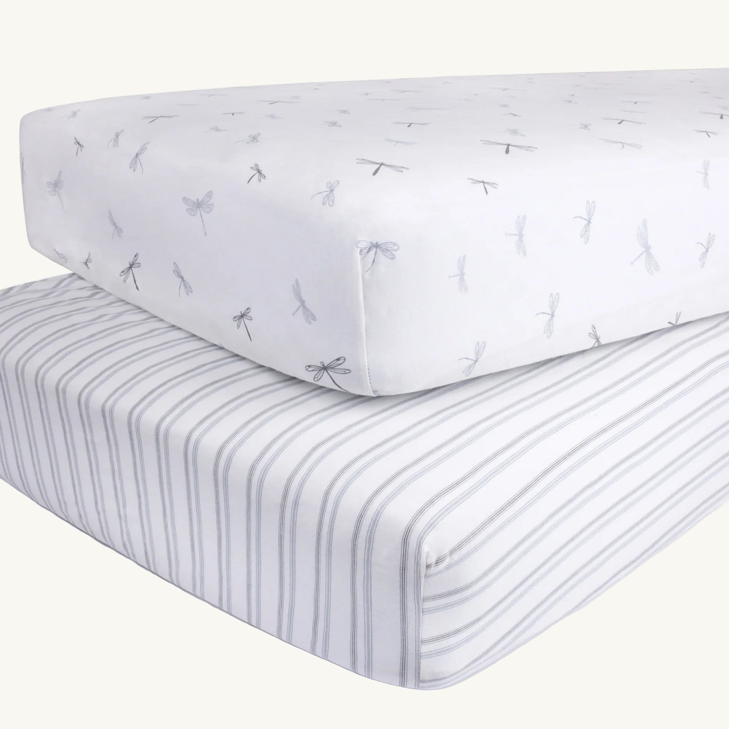 2 Pack Dragonfly & Stripe Cotton Sheets