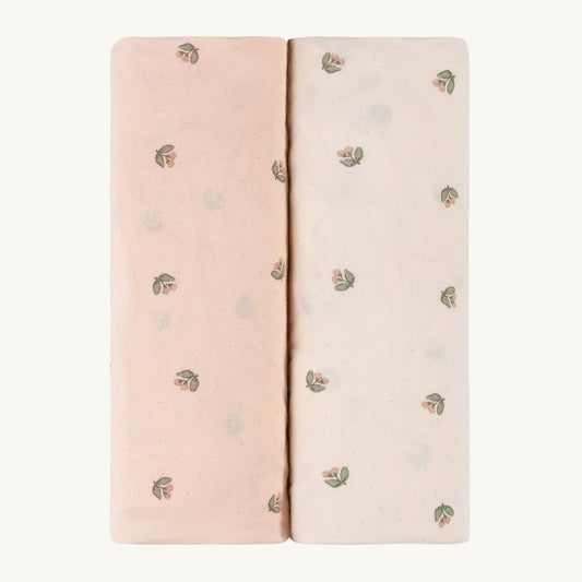 2 Pack Pink Vintage Floral Cotton Sheets