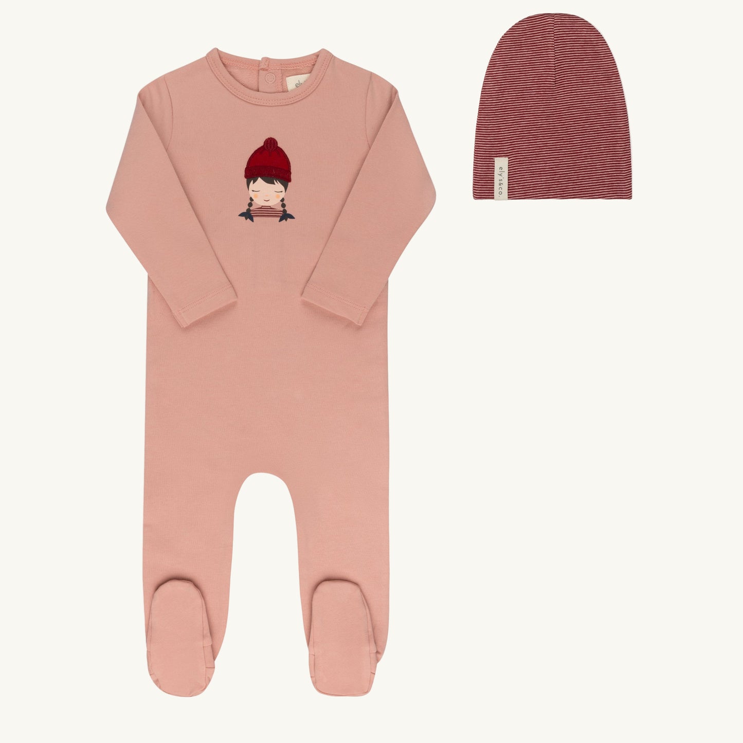 Autumn Kids Collection Pink Footie Set