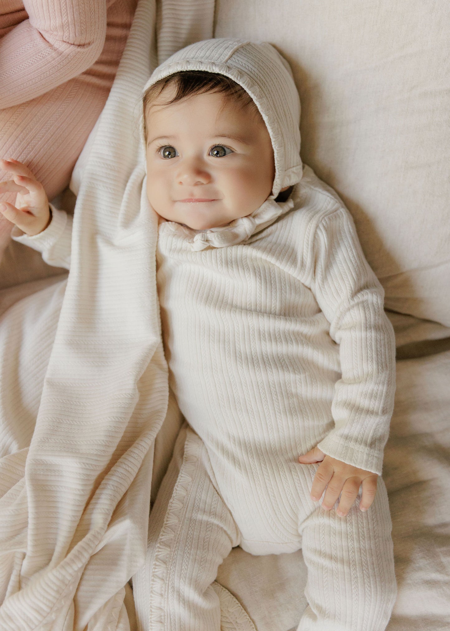 Whip Stitch Collection Ivory Layette Set