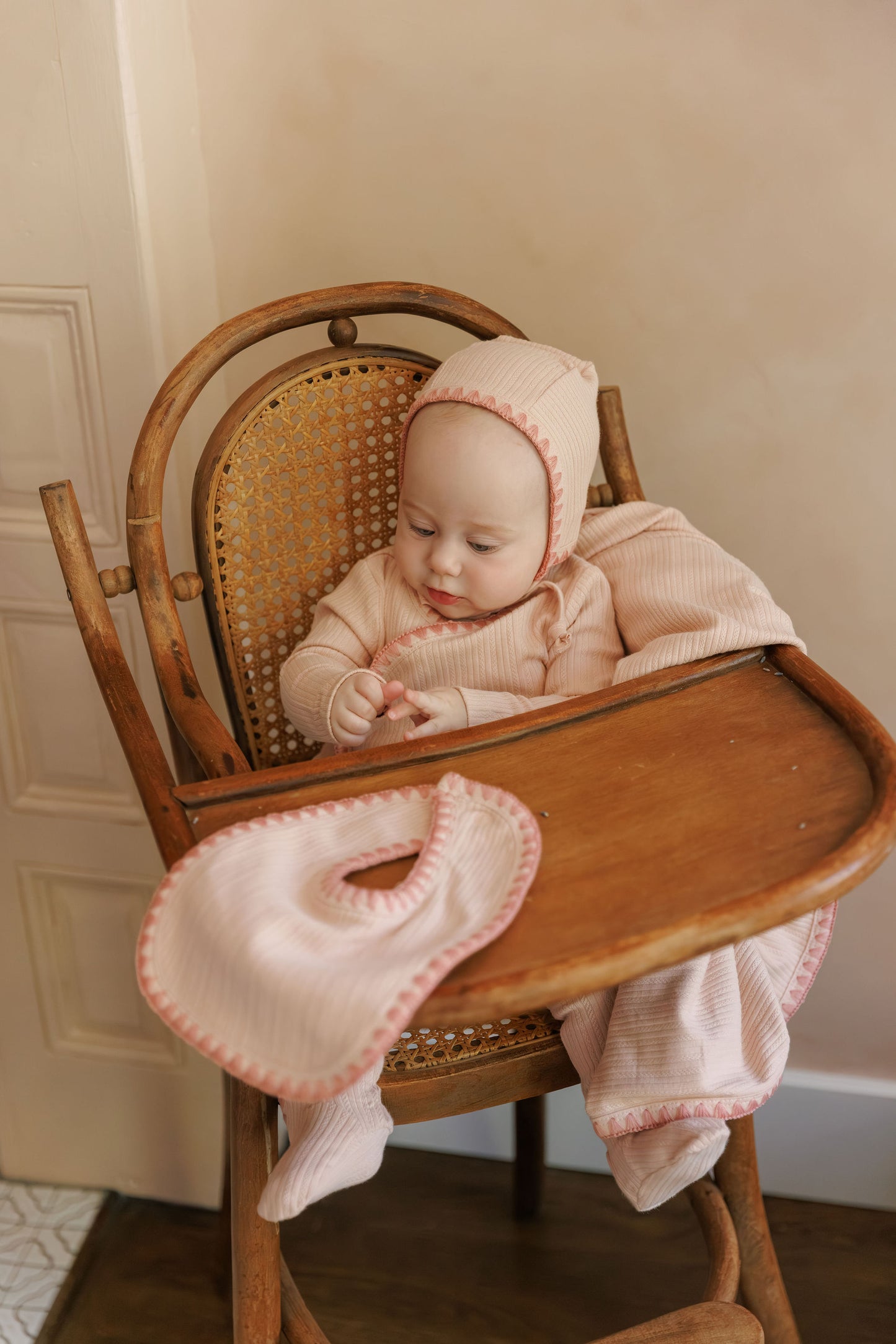 Whip Stitch Collection Pink Layette Set