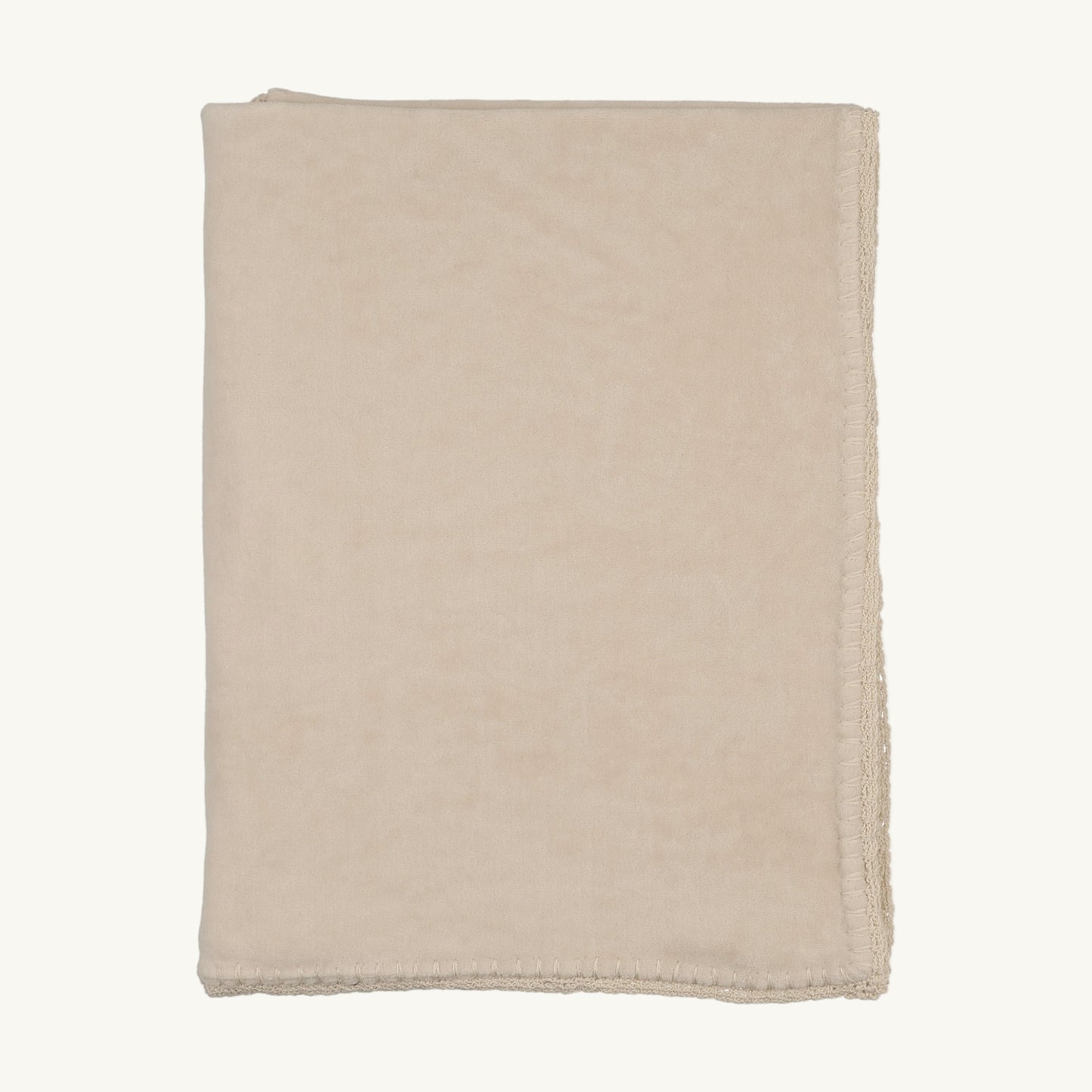 Crochette Velour Blanket-Coffee
