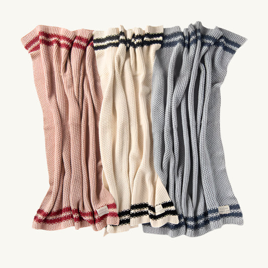 Marici Cool Blue Striped Baby Blanket