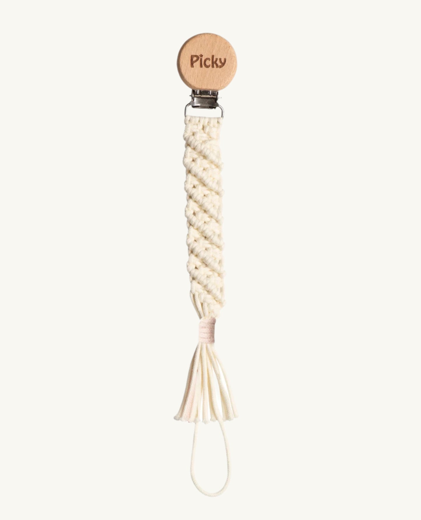 Macrame Braided Paci Clip