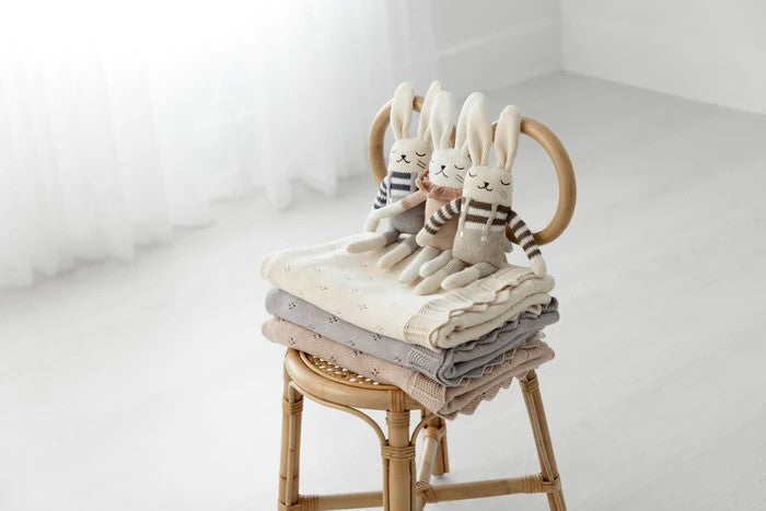 Scalloped Pointelle Blanket