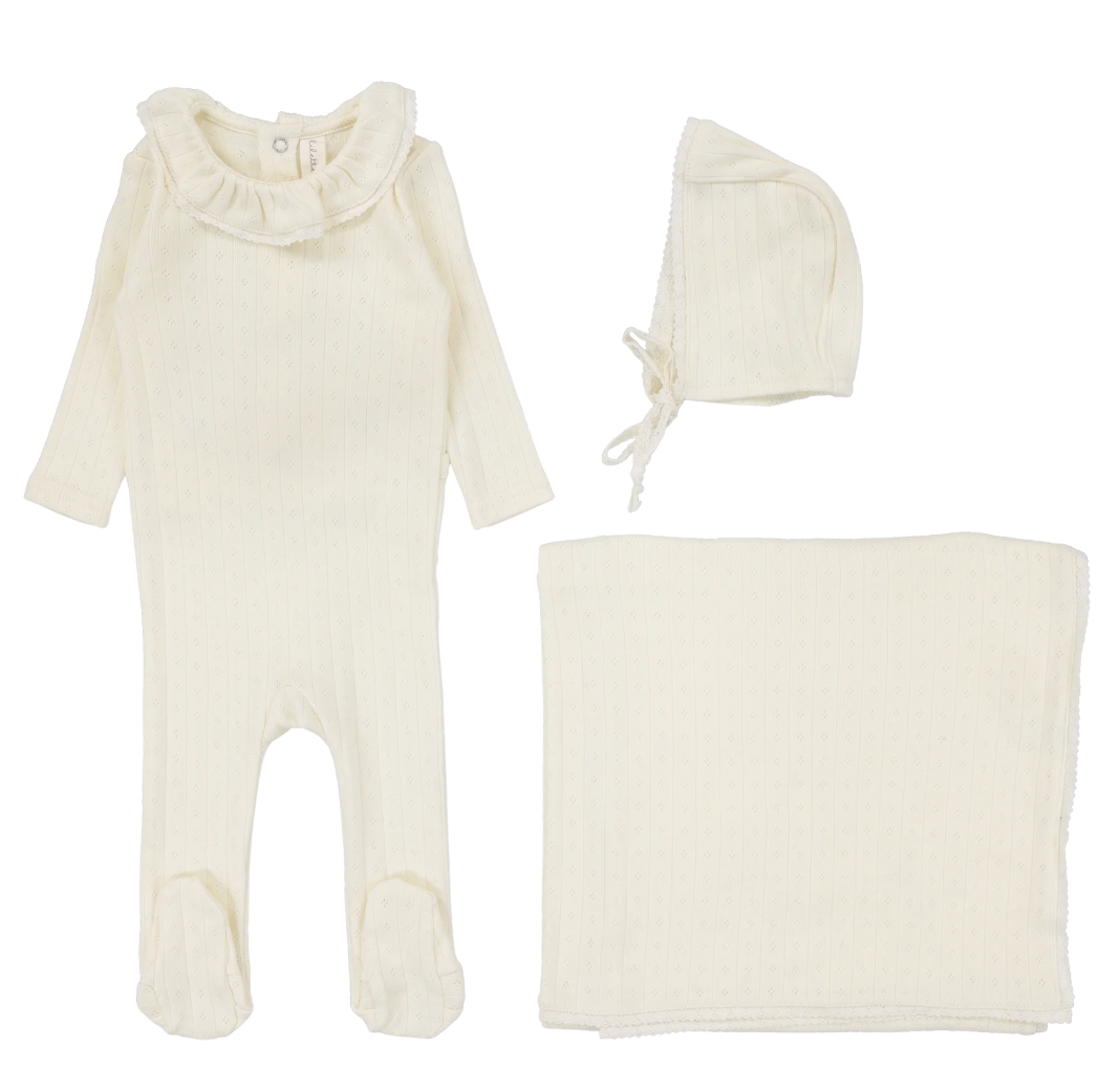 Layette Set Ruffle Fine Pointelle