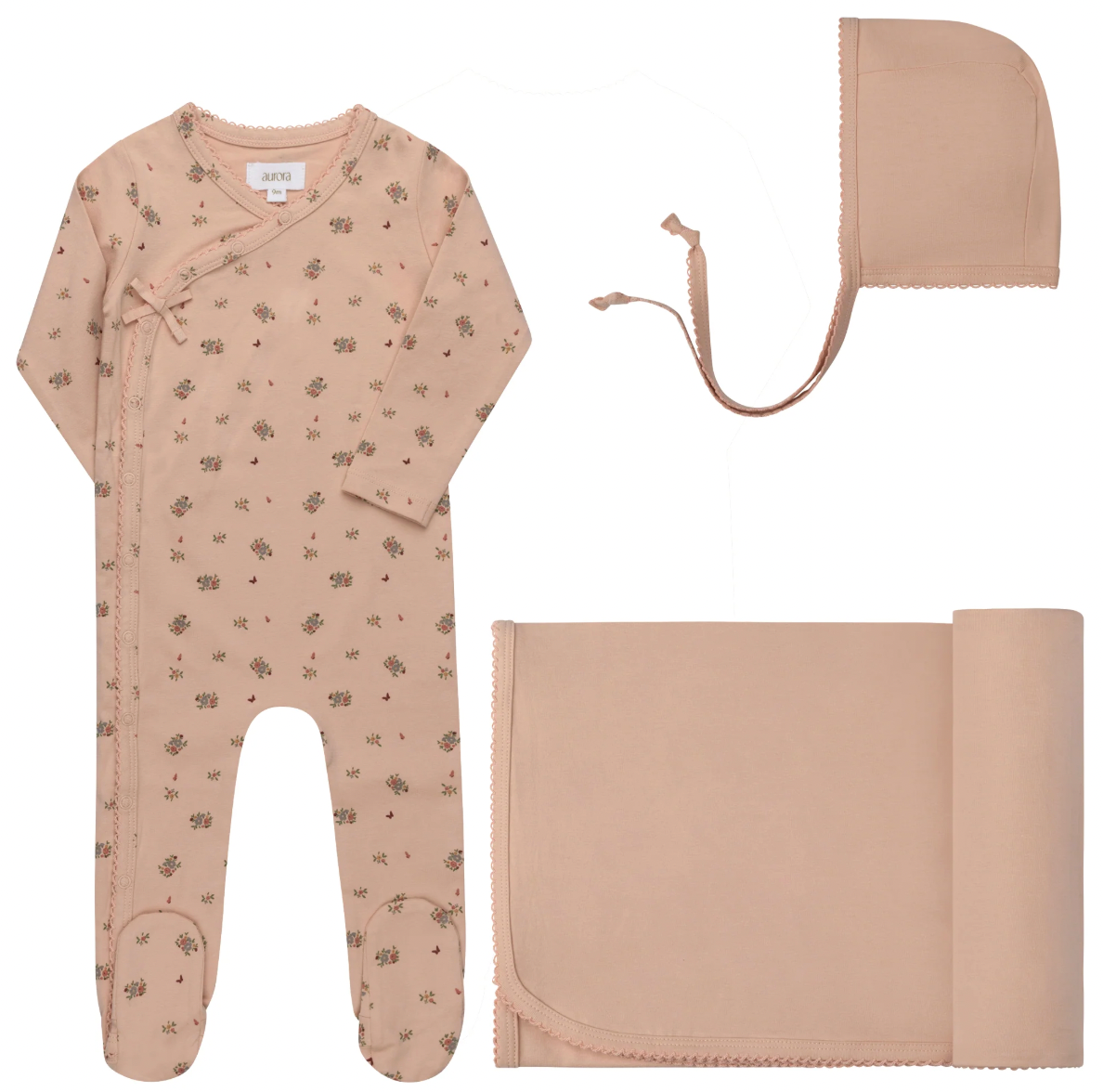 Layette Set Jersey Cotton Floral