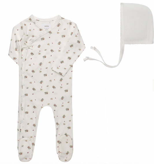 Footie Set Jersey Cotton Floral