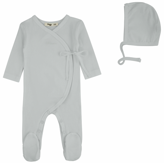 Footie Set Lil Love Embroidered Wrap