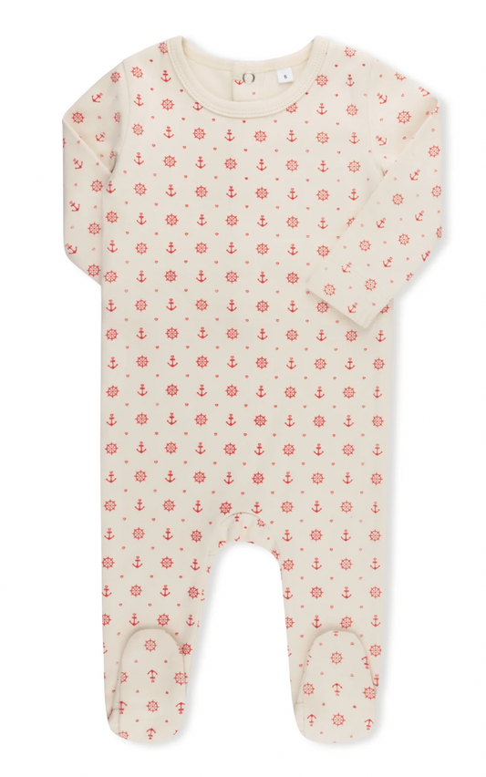 Footie Nautical Patterned