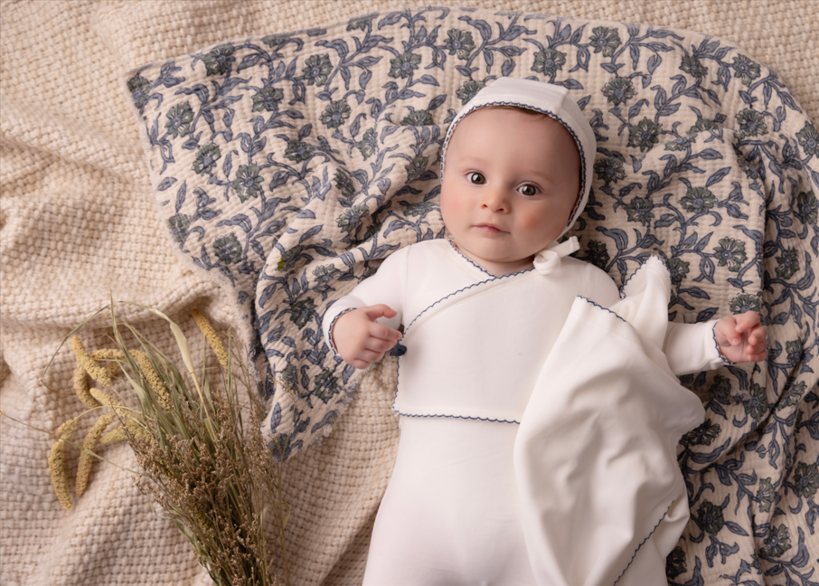 Classic Velour Kimono Layette Set Boys