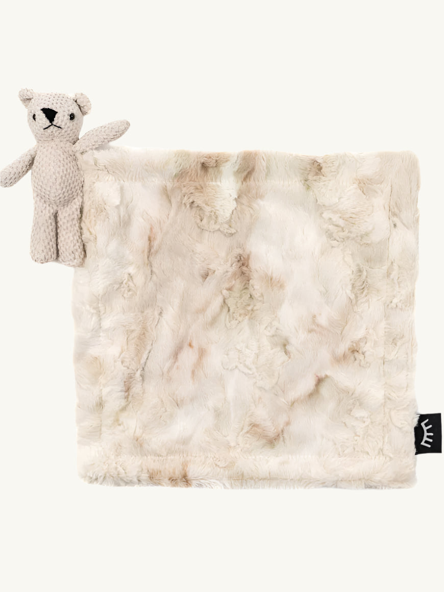 Smokey Creme Bear Minky Lovey
