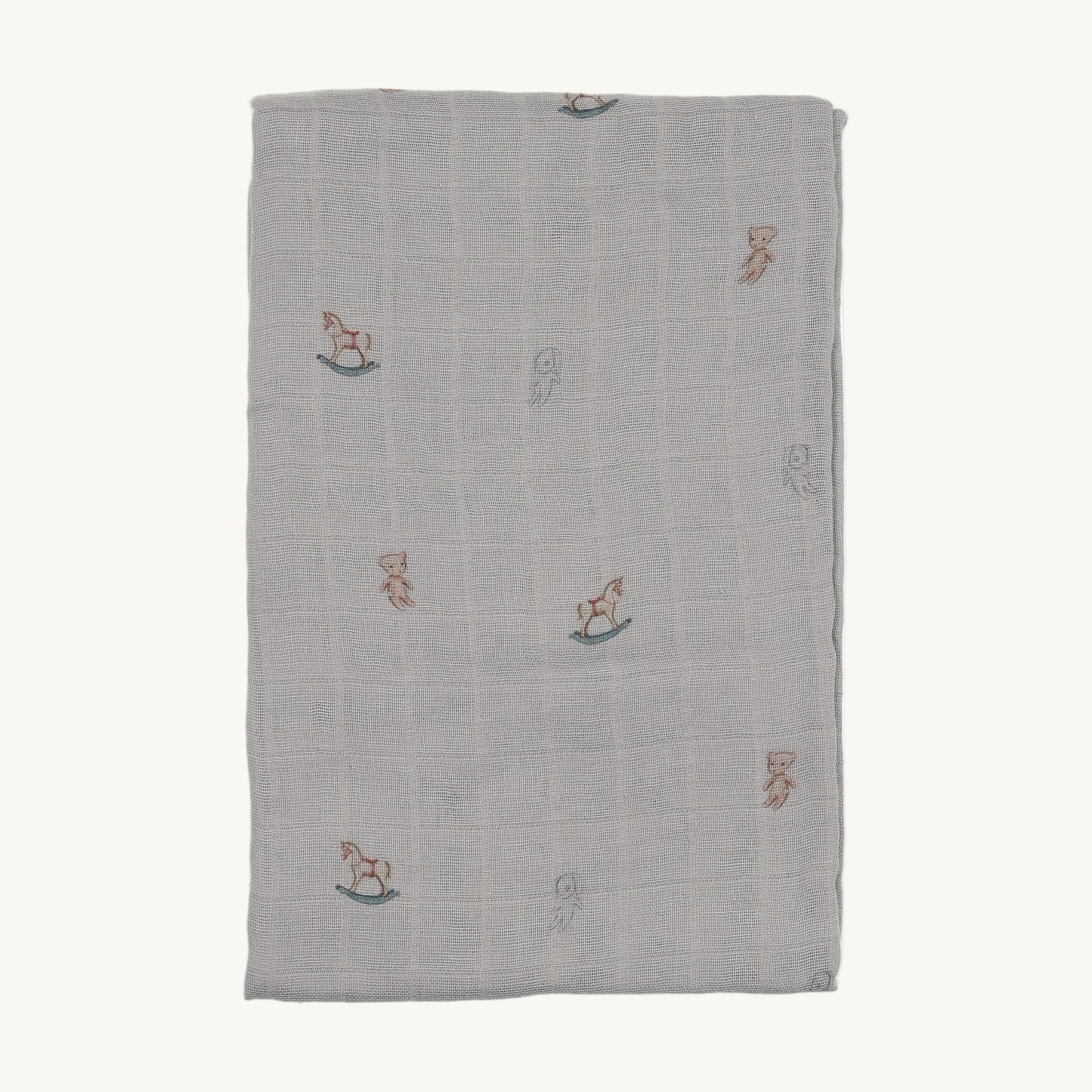 Tea Time Velour-Dusty Blue Blanket