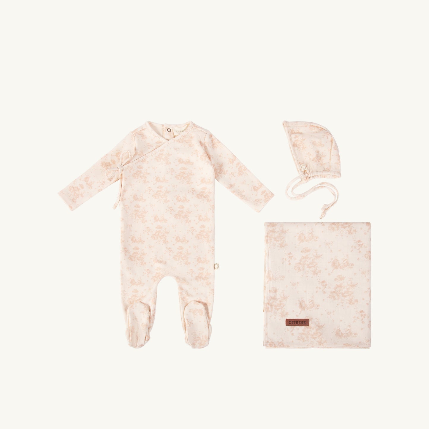 Tonal Floral Layette Set