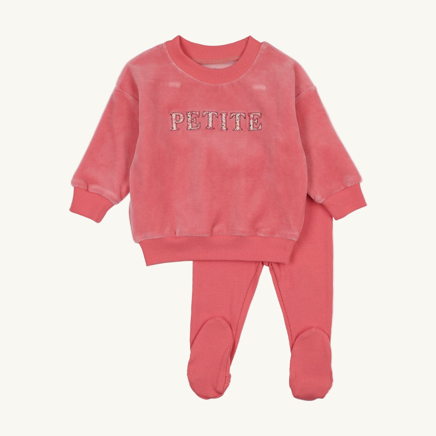 Velour Petite Two Piece-Hibiscus