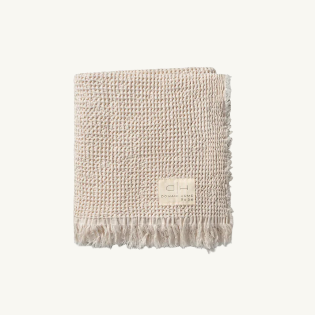 Waffle Muslin Cream Baby Blanket