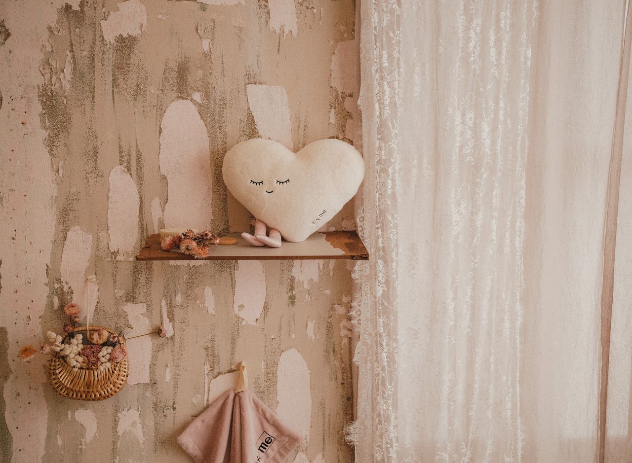 Heart Cream Pillow
