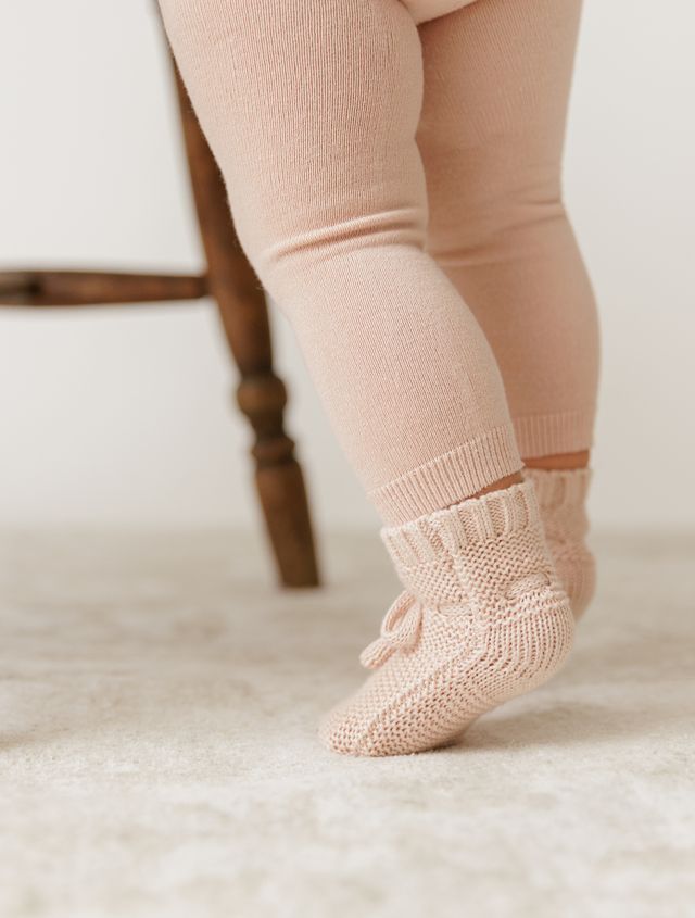 Knit Booties Rose