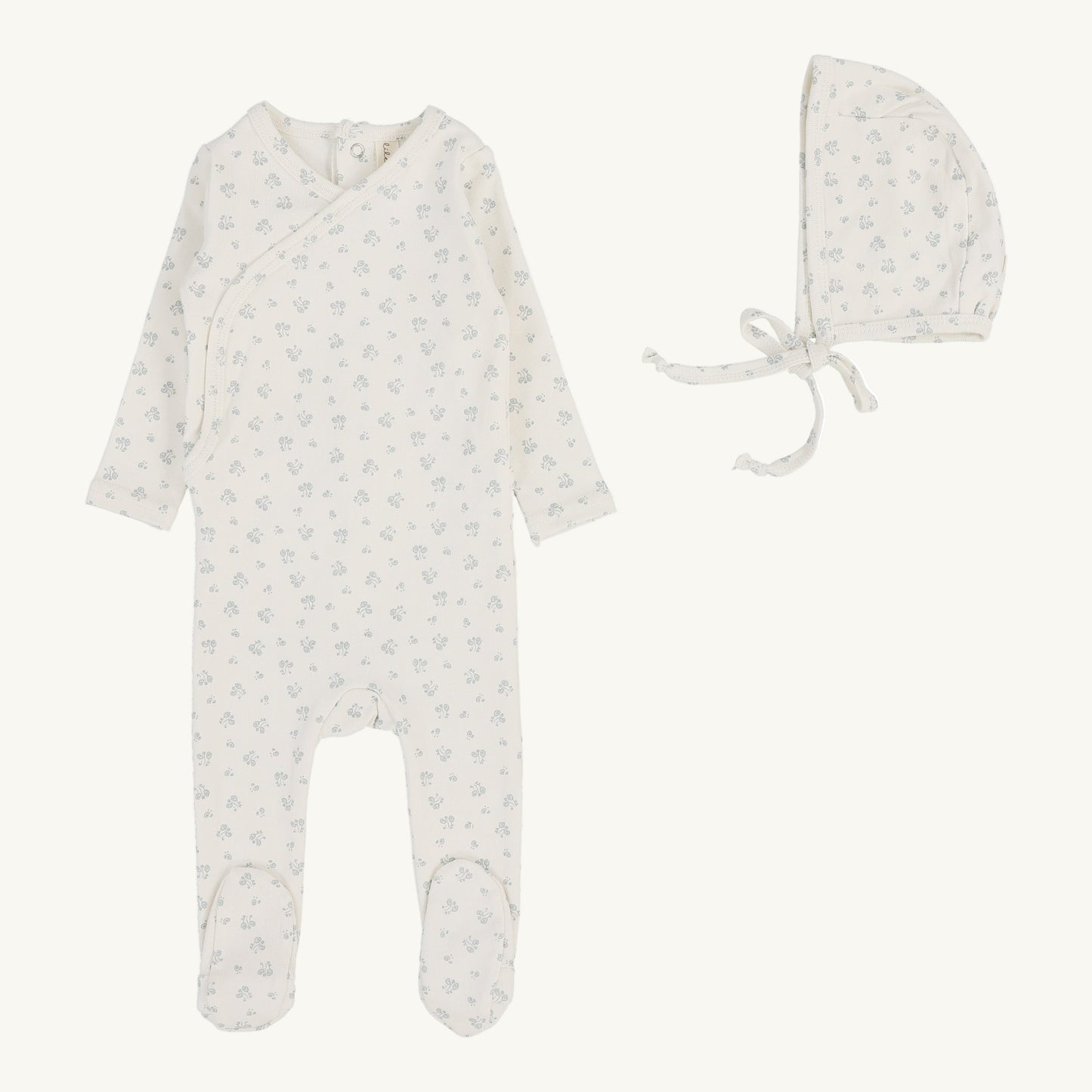 Bud Footie Set Cream/Blue