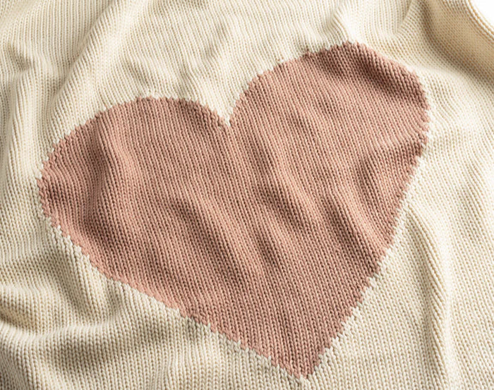 Blush Heart Baby Blanket
