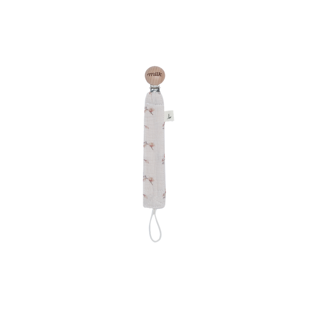 Muslin Paci Clips Blossom Oat