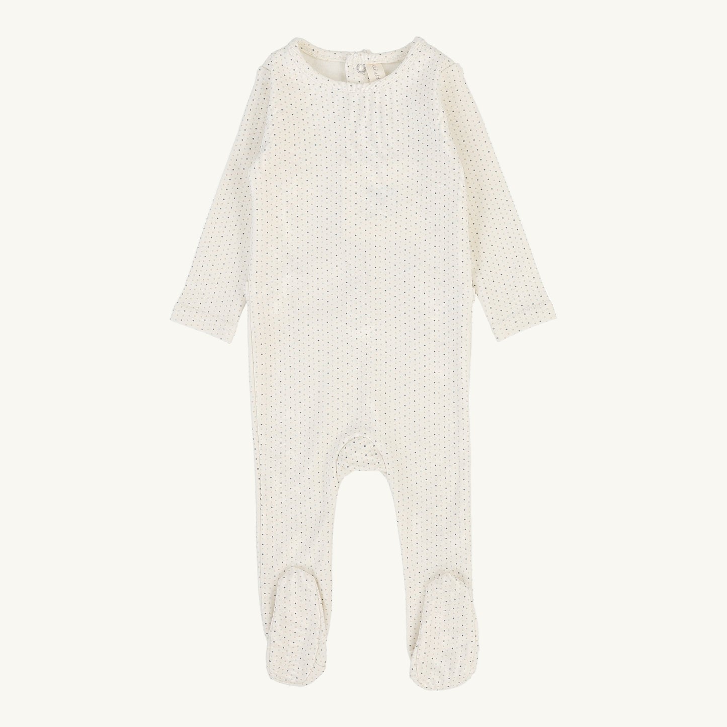 Dotted Footie Cream/blue