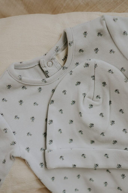 BlueBerry Print Footie Set