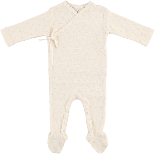 Bebe Heart Wrap Footie Natural Heart