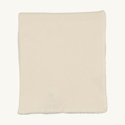 Embroidered edge knit Blanket