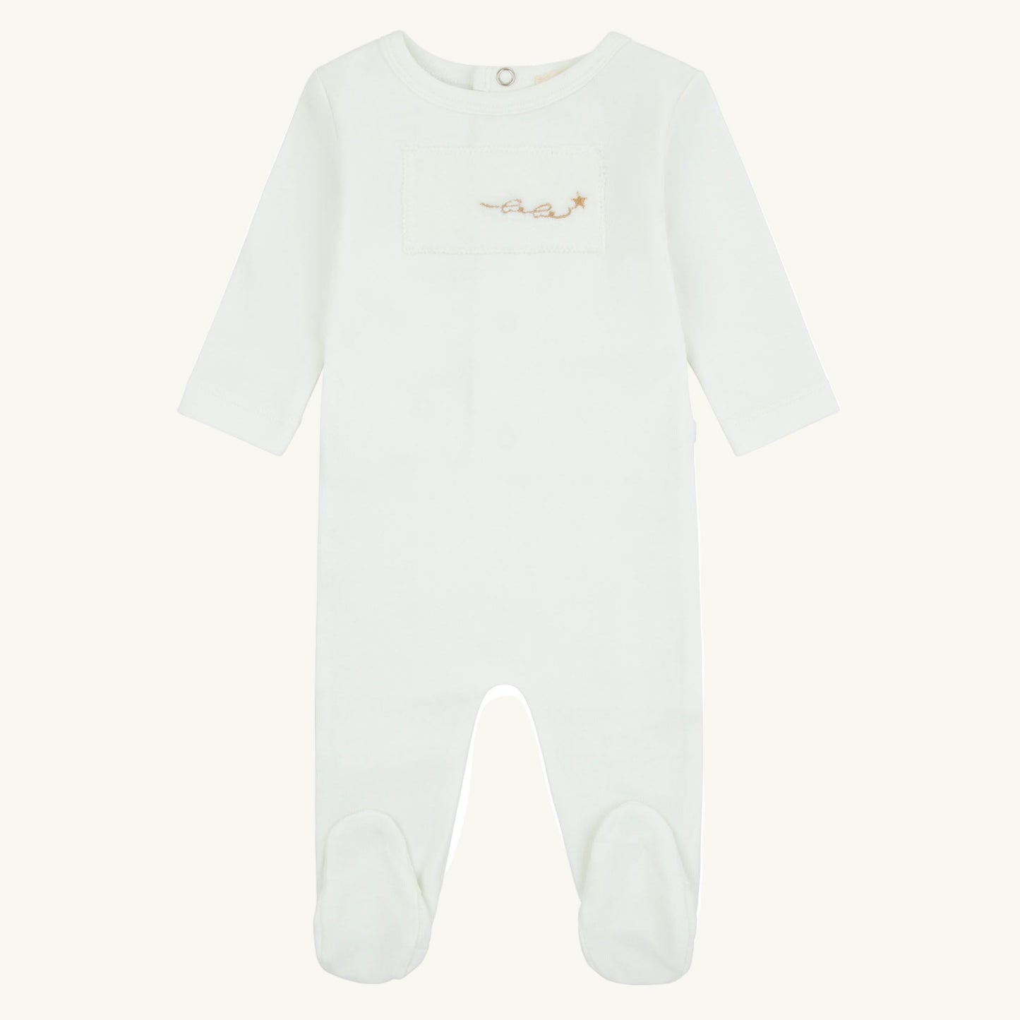 Layette Patch Footie-Gold