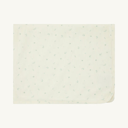 Ribbed Floral Layette Set Blue