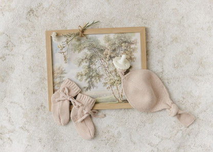 Knit Booties Taupe