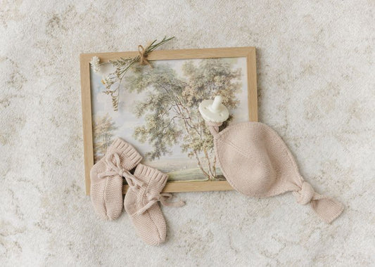 Knit Booties Taupe