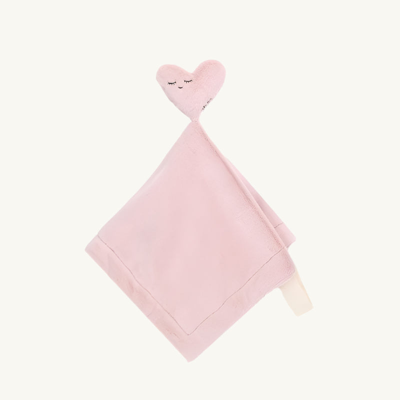 Heart Pink Lovey With Paci/Stroller String