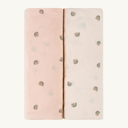 2 Pack Pink Vintage Floral Cotton Sheets