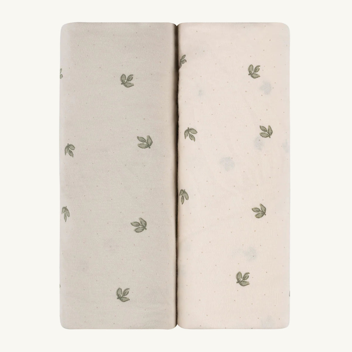 2 Pack Sage Vintage Leaf Cotton Sheets