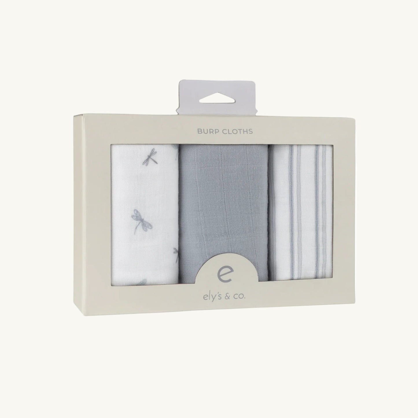 Muslin Burp Cloth 3 Pack Blue Dragon Fly