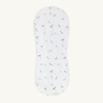 Muslin Burp Cloth 3 Pack Blue Dragon Fly