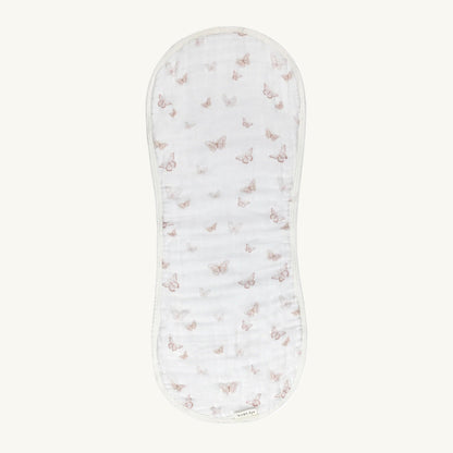 Muslin Burp Cloth 3 Pack - Pink Butterfly