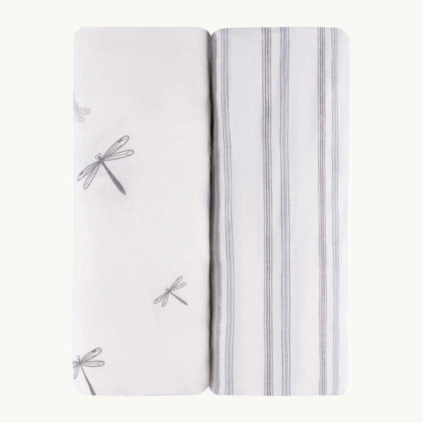 2 Pack Dragonfly & Stripe Cotton Sheets