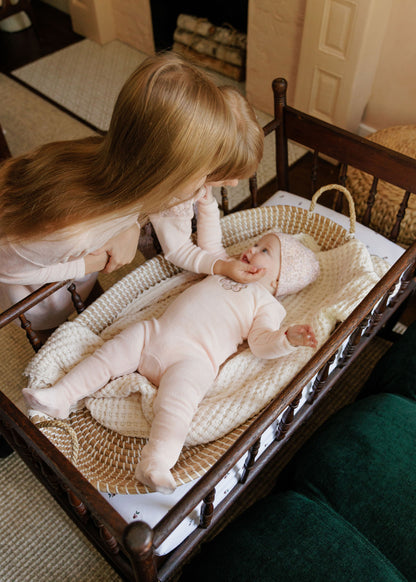 Velour Liberty  Pink Floral Footie Set