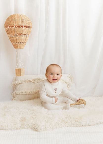 Hot Air Ballon Collection Ivory/Blue Footie Set