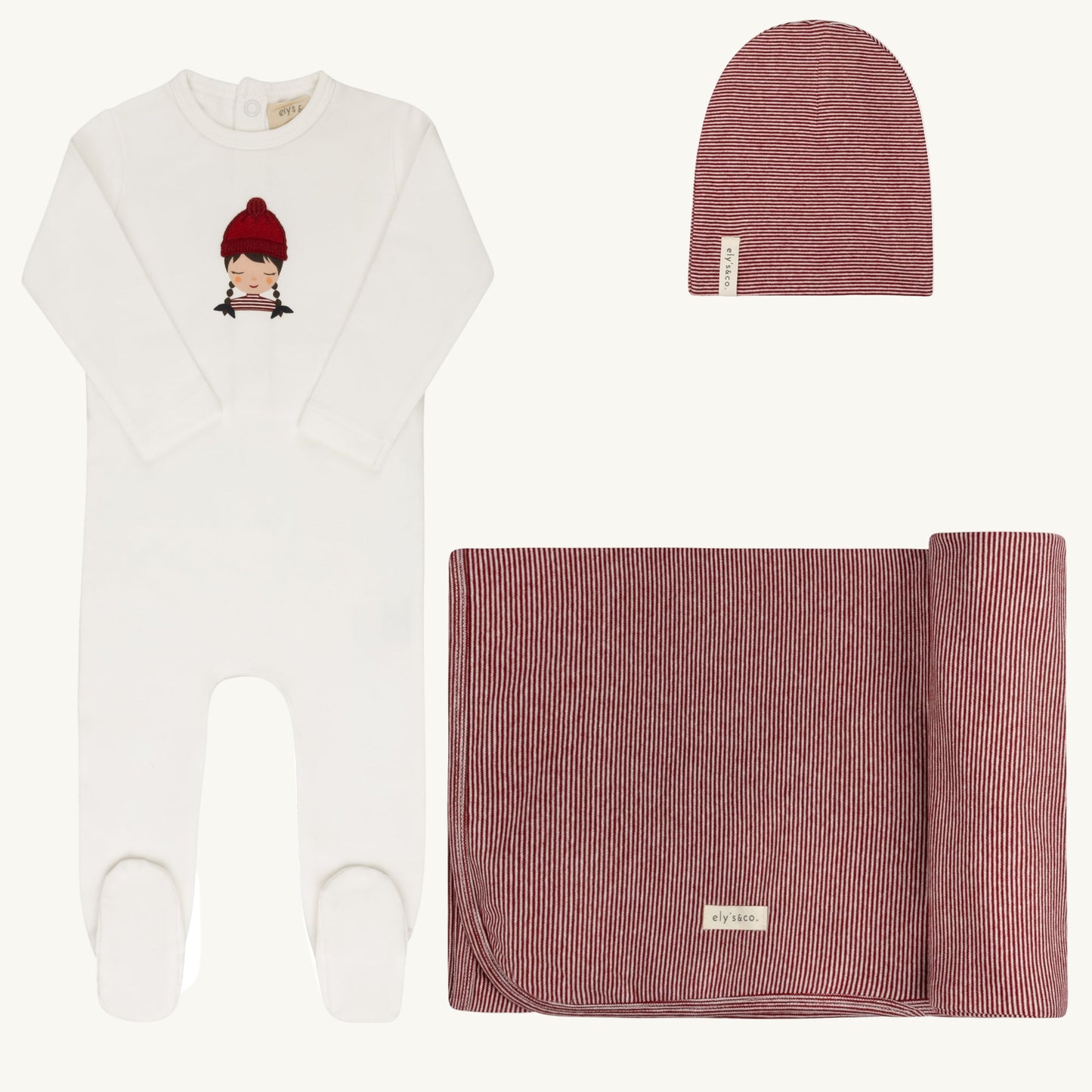 Autumn Kids Collection Ivory/Pink Layette Set