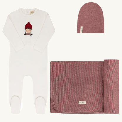 Autumn Kids Collection Ivory/Pink Layette Set