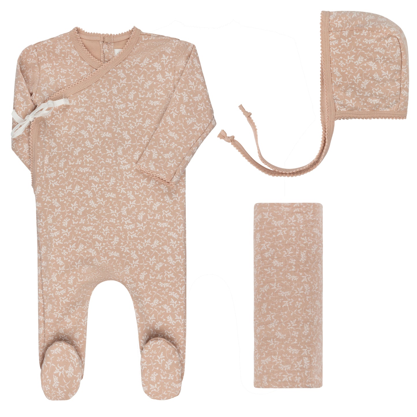 Vine Collection Pink Layette Set
