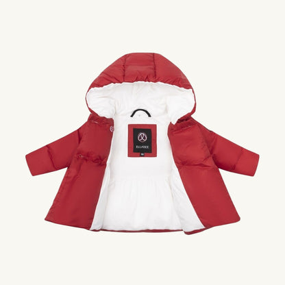 Flared Down Jacket Red