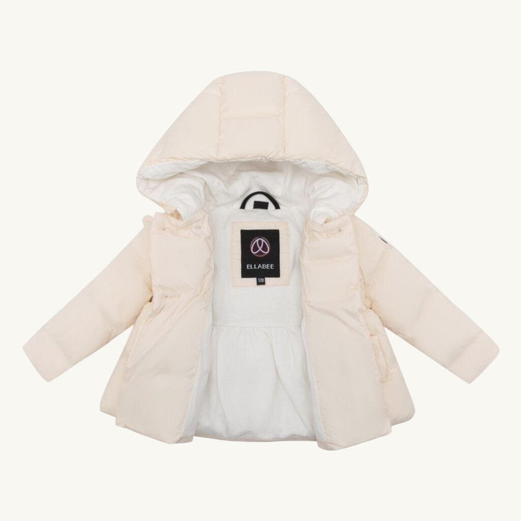 Flared Down Jacket Off White