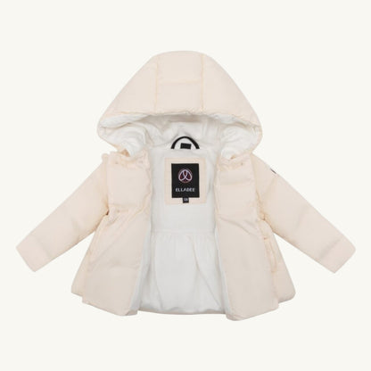 Flared Down Jacket Off White