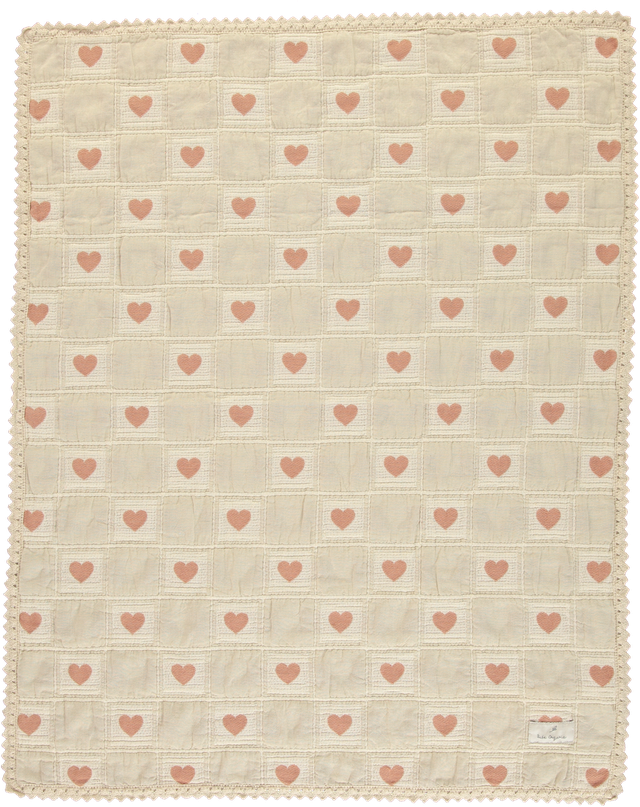 Heart Blanket Mauve Patchwork
